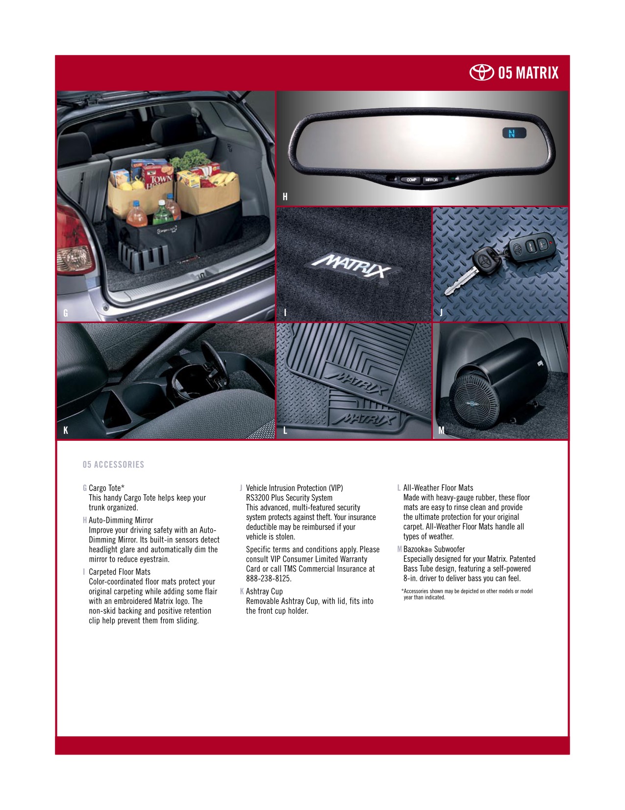 2005 Toyota Matrix Brochure Page 1